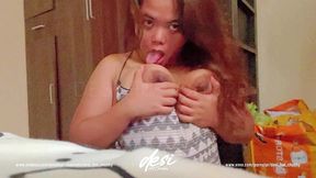horny indian xxx teen playing with her big soft tits