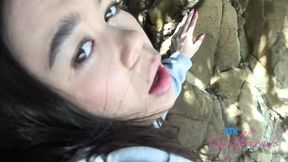 Super hot Brianna Arson gets totally ravaged on coastal public nudity and blowjob escapades