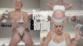 PISSING AND BURPING