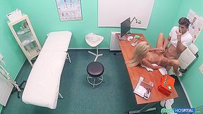 Sweet Blonde Russian Swallows The Doctors Cum