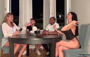 Board game between friends ends in crazy sex between everyone - group sex