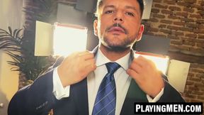 PlayingMen.com - Horny gay Little Brako solo jerking off session