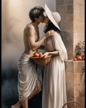 Man and woman are kissing super hot