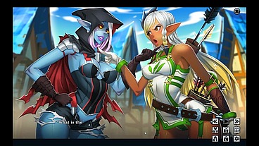 Best Elf [ HENTAI game ] Ep.1 sexy competition of dark and tanned elf !