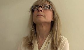 Busty MILF in Garter Seduces in Stockings