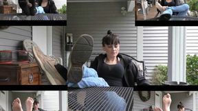 Amber Relaxes Outside