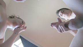 [1080p] Underneath My Big Titties Blowjob Cumshots All Over My Face & Chest!