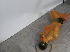 Amateur fetish BDSM action with redhead