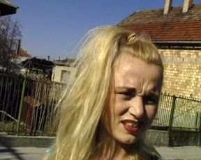 Blonde German Girl Receiving Warm Cum on Her Face