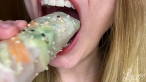 Spring rolls chewing full HD mp4