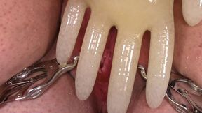 piss frozen inside a glove