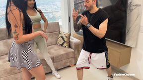 Two Hot Venezuelan Girls Fuck Their Personal Trainer
