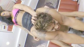 HEAVY PUNISHMENT DESTROYED BY A BODYBUILDER "LOSS OF SENSES" - TOP GIRL MELISSA MUSCLE - CLIP 4