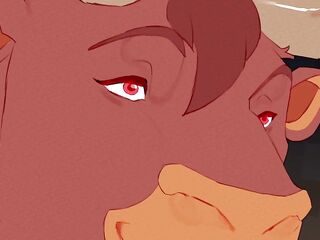 Bull and goat