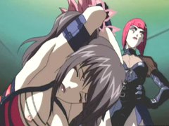 Chained hentai slave gets an enema injection in her ass