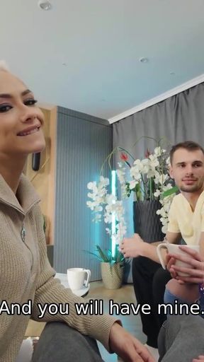 Memorable moment from &quot;SWAP4K. A young couple seduced a girl and nailed her in a threesome while her boyfriend was watching&quot;