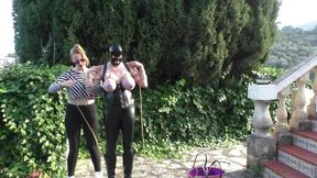 Titslave Eva - Cruel Predicament Breast Bondage Walk Training - Part 1 wmv SD