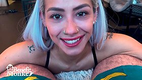 Veronica Leal flaunts her tiny thong & takes on a massive cock in HD