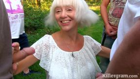 Granny Whore Insane Blowbang Porn Video