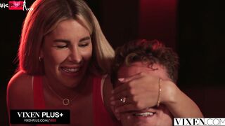 UNLEASH THE BEAST three Sultry Superstars  Era Queen, Ema Karter, and Big Tit Blonde Sensation VIXEN  Share a Hungry Studs Dick inside Wild Night of Sharing and Stealing