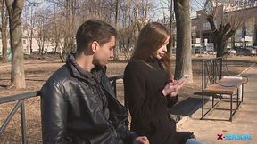 Beautiful teen Adel Bye is making with her new boyfriend
