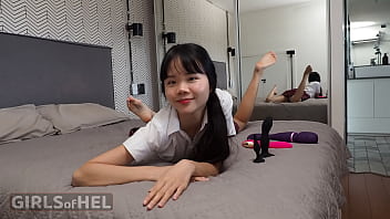 Flame Hel gives his horny student a sweet release