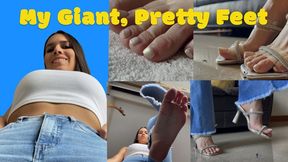 My Giant Pretty Feet - 4K - Giantess Andrea Squashing