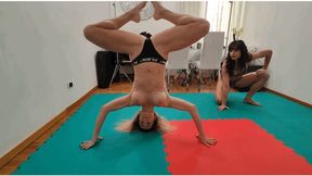 Part 1 Lara vs Pamela Strong in a topless catfight