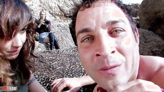 Wild sex and anal at the beach with French pornstar Lou Charmelle