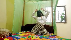 Mature Student Celebrates After Her Graduation by Making Homemade Porn in Her Bedroom