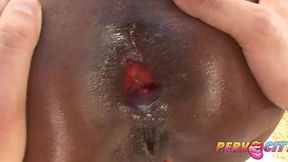 Ebony Wife Gets Deep Anal on Coffee Break