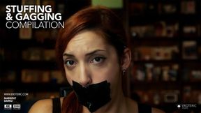 Stuffed and Gagged Compilation (1080): tape and socks