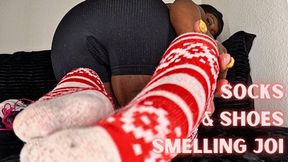 Socks and Shoes Smelling JOI ft Queen Ava - sock smelling scene features dirty socks, smell fetish, jerk off instructions, JOI, foot fetish, and cum countdown - 4K MP4