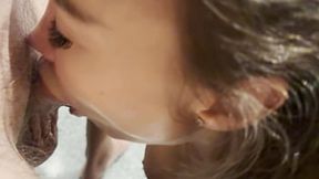 Monika Fox's Hot POVtitfucking & BJ Till Cum Swallows in Hotel Washroom