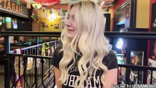 Random guy fucks me in a sports bar and cums on my face - Eva Elfie