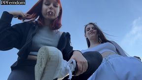 two mistresses brought you to the forest to pov spit and humiliate you and then leave you there