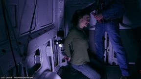 testing it out in the van