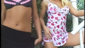 two sexy blondes have an anal foursome party