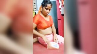 Tamil hot wife my vachila periya molai periya suthu