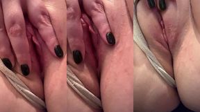touching pussy close up