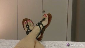Feet in Strappy Thong Sandals POV - Kylie Jacobsx - MP4 1080p HD