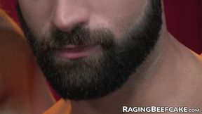 Two male strippers have wild anal sex with a customer