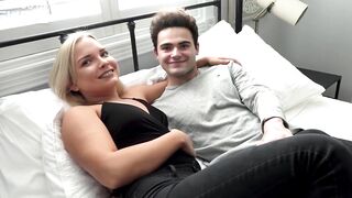 College Otter Has His Chance At First Time Porn Camgirl goddess Blonde Bombshell!