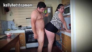 Hot stepson can't stand the urge to fuck his stepmom while dad is not home