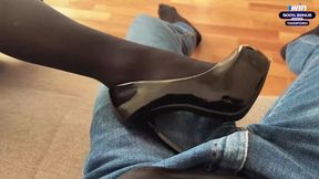 Bored breezy in leather sundress seduced stranger, dirty woman squeals - molten XXX porn!