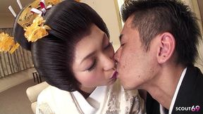 traditional japanese mature talk to suck clients cock and swallow