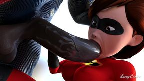 the incredibles helen parr anal fucked by black superman parody