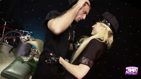Busty cop treats partner tothroat job and rough fuck