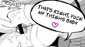 Unable to Resist? Gentle Domme Teases Thighjob Cumshot