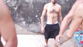 Mambo tour one: Mih Ninfetinha at naked beach outdoor bj then plowed three dicks ( Naked beach Double anal Double penetration gape outdoors FELLATIO Nuts anal exhibitionism) OB122